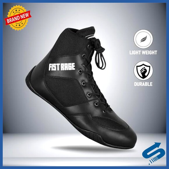 Lightweight Boxing Shoes with Mesh Ventilation and Rubber Sole for Training main image 4